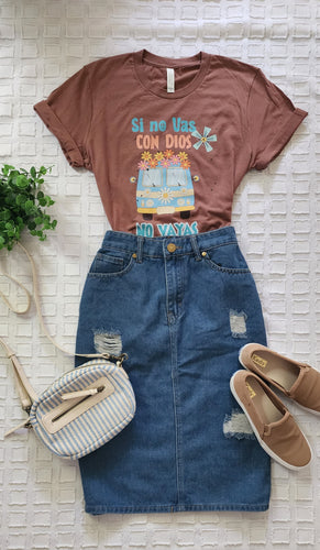 SI NO VAS CON DIOS NO VAYAS top/blusas