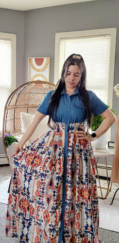 Maxi denim dress