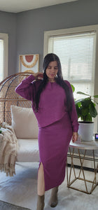 Ribbed top and skirt