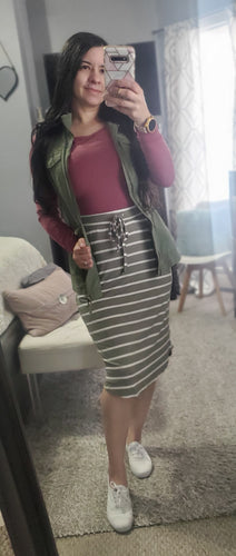 Stripes sport skirt