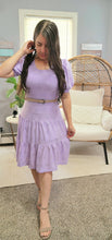 Load image into Gallery viewer, Lavander eyelet dress