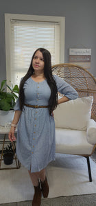 Light blue eyelet dress