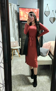 Knit midi dress