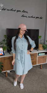 Chambray denim dress